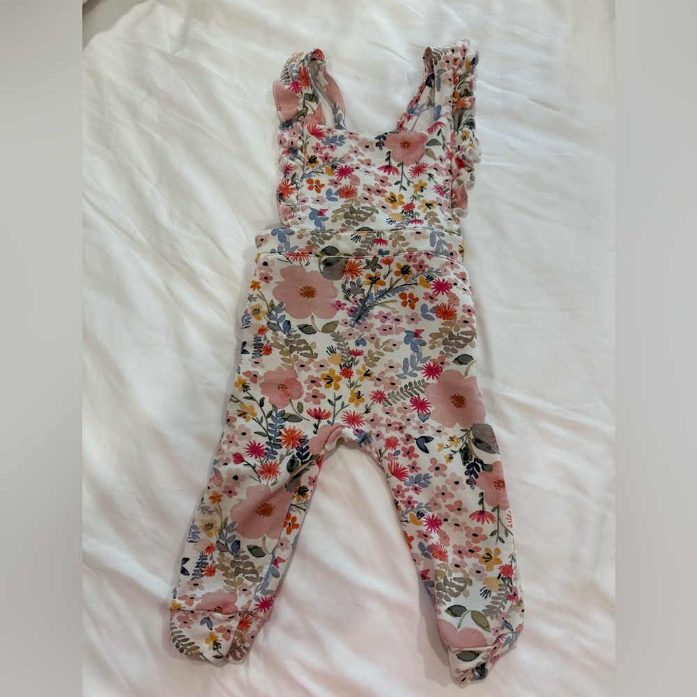 Little Sleepies Colorful Floral Overalls